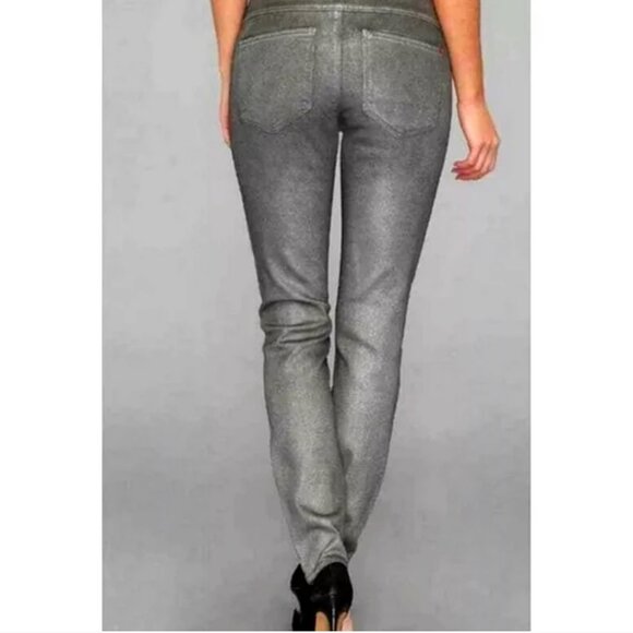 Spanx Solace Pewter Wax Denim Leggings - Picture 2 of 7